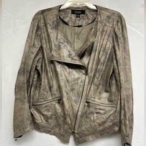 Kris Jenner Snakeskin Biker ‘Shacket’ Streetwear MOTO w/zippers. Think Landman!